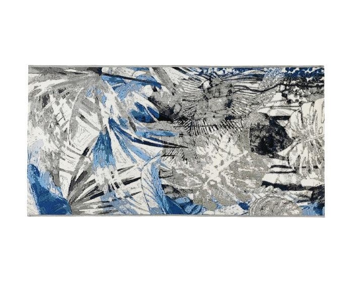 Koberec JUNGLE VI 150x220 cm šedý/modrý