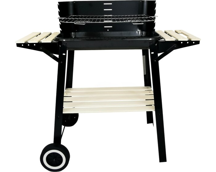 Zahradní gril na dřevěné uhlí BBQ1002 černý