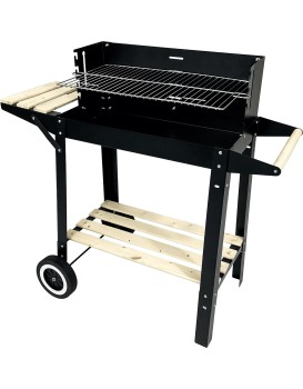 Zahradní gril na dřevěné uhlí BBQ1012 černý