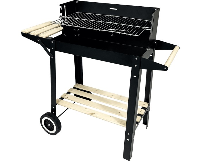 Zahradní gril na dřevěné uhlí BBQ1012 černý