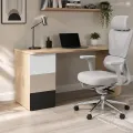 Psací stůl Bodyx 120 cm jasan/šedý