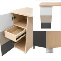 Psací stůl Bodyx 120 cm jasan/šedý
