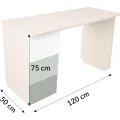 Psací stůl Bodyx 120 cm jasan/zelený