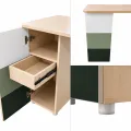 Psací stůl Bodyx 120 cm jasan/zelený