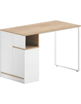 Psací stůl BB101 120 cm jasan/bílý