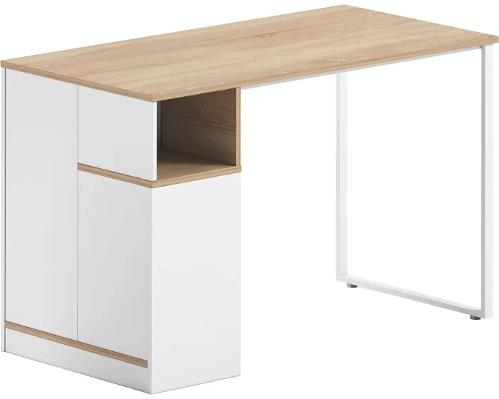 Psací stůl BB101 120 cm jasan/bílý