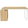 Rohový psací stůl BB106 140 cm dub přírodní/bílý