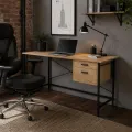 Psací stůl BB107 120 cm dub přírodní/černý