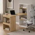 Psací stůl s nástavcem BB108 130 cm dub přírodní/bílý