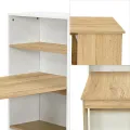 Psací stůl s nástavcem BB108 130 cm dub přírodní/bílý
