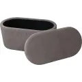 Taburet s úložným prostorem Duo 80 cm samet taupe