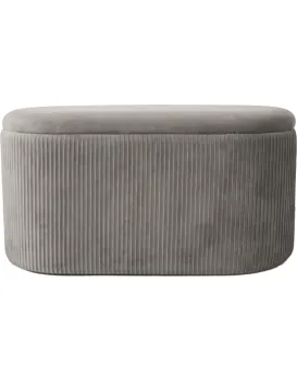 Taburet s úložným prostorem Duo 80 cm samet taupe