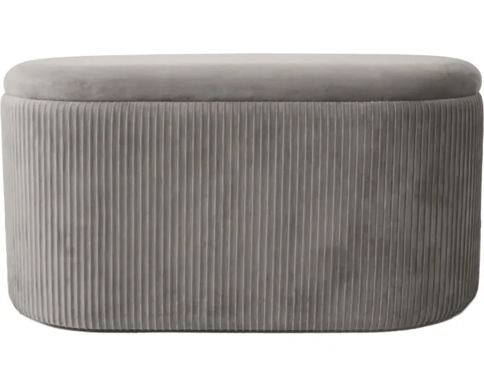 Taburet s úložným prostorem Duo 80 cm samet taupe