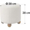 Taburet Kioto 38 cm béžový/dub přírodní