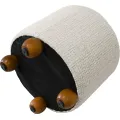 Taburet Kioto 38 cm béžový/dub přírodní