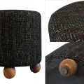 Taburet Kioto 38 cm černý/ořech