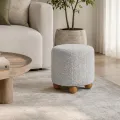 Taburet Kioto 38 cm šedý/dub přírodní