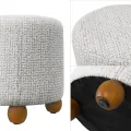 Taburet Kioto 38 cm šedý/dub přírodní