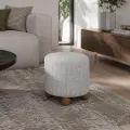 Taburet Kioto 38 cm šedý/dub přírodní