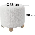 Taburet Kioto 38 cm šedý/dub přírodní