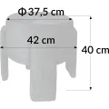 Designový taburet Osaka 42 cm černý