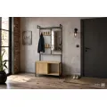 Předsíňový věšák PR100 80 cm černý/dub přírodní