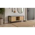 Botník se sedákem PR101 100 cm dub přírodní/černý