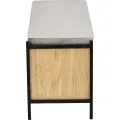 Botník se sedákem PR101 100 cm dub přírodní/černý