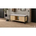 Botník se sedákem PR101 100 cm dub přírodní/černý