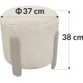 Taburet Seul 37 cm taupe/ořech