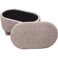 Taburet s úložným prostorem Duo 70 cm bouclé lososový