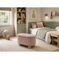 Taburet s úložným prostorem Duo 70 cm bouclé lososový
