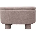 Taburet s úložným prostorem Duo 70 cm bouclé lososový