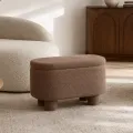 Taburet s úložným prostorem Duo 70 cm bouclé terracotta
