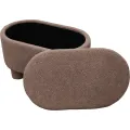 Taburet s úložným prostorem Duo 70 cm bouclé terracotta