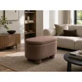 Taburet s úložným prostorem Duo 70 cm bouclé terracotta