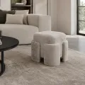 Designový taburet Tokio 42 cm béžový