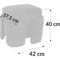 Designový taburet Tokio 42 cm černý