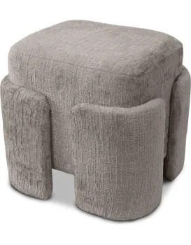 Designový taburet Tokio 42 cm taupe