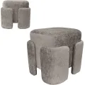 Designový taburet Tokio 42 cm taupe