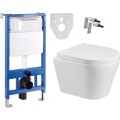Sada podomítkový modul MEXEN FENIX SLIM + závěsná WC mísa RICO + prkénko