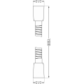 Sprchová hadice MEXEN 150 cm 2 zlatá