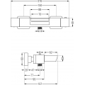Sprchový set MEXEN Tord - termostatická vanová baterie Cube chrom