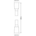 Univerzální sprchový set podomítkový MEXEN CUBE DR02 30 cm černý