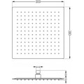 Univerzální sprchový set podomítkový MEXEN CUBE DR02 30 cm černý