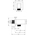 Sprchový set podomítkový MEXEN CUBE DR02 25 cm černý