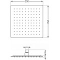 Sprchový set podomítkový MEXEN CUBE DR02 25 cm černý