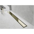 Lineární odtokový žlab 120 cm MEXEN FLAT 2v1 zlatý