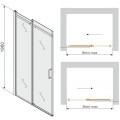 Sprchové dveře MEXEN OMEGA 140 cm