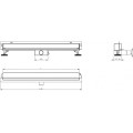 Odtokový žlab ke stěně MEXEN FLAT WALL 60 cm
